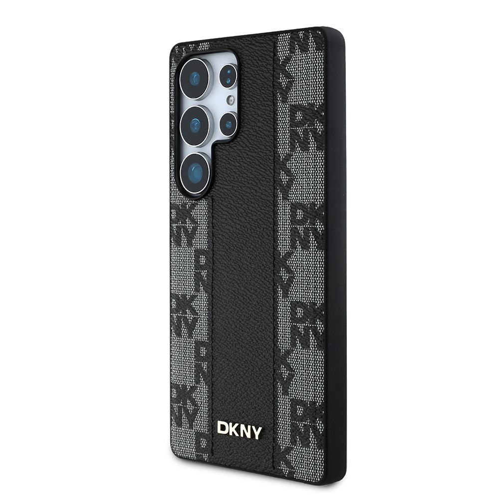 DKNY Galaxy S25 Ultra Orjinal Lisanslı Magsafe 3D Yazılı Checkered Pattern Kılıf