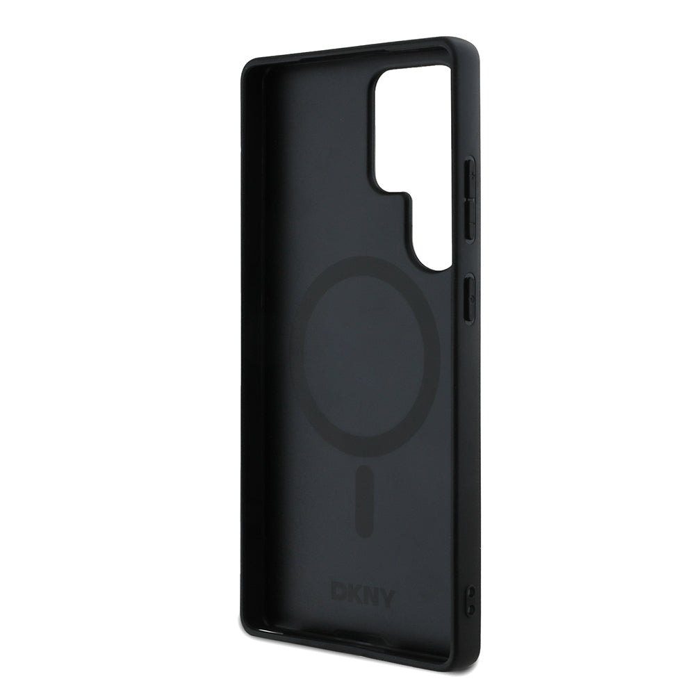 DKNY Galaxy S25 Ultra Orjinal Lisanslı Magsafe 3D Yazılı Grid Pattern Kılıf