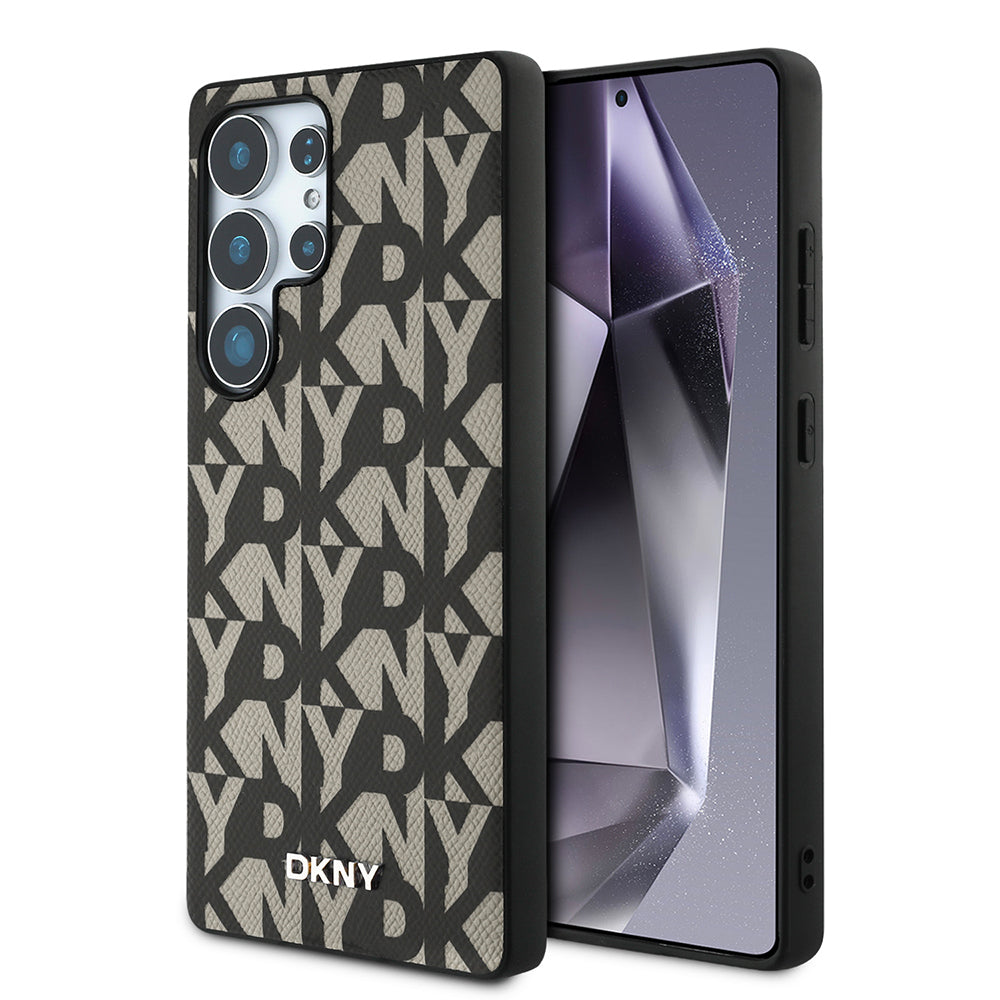 DKNY Galaxy S25 Ultra Orjinal Lisanslı Magsafe 3D Yazılı Grid Pattern Kılıf