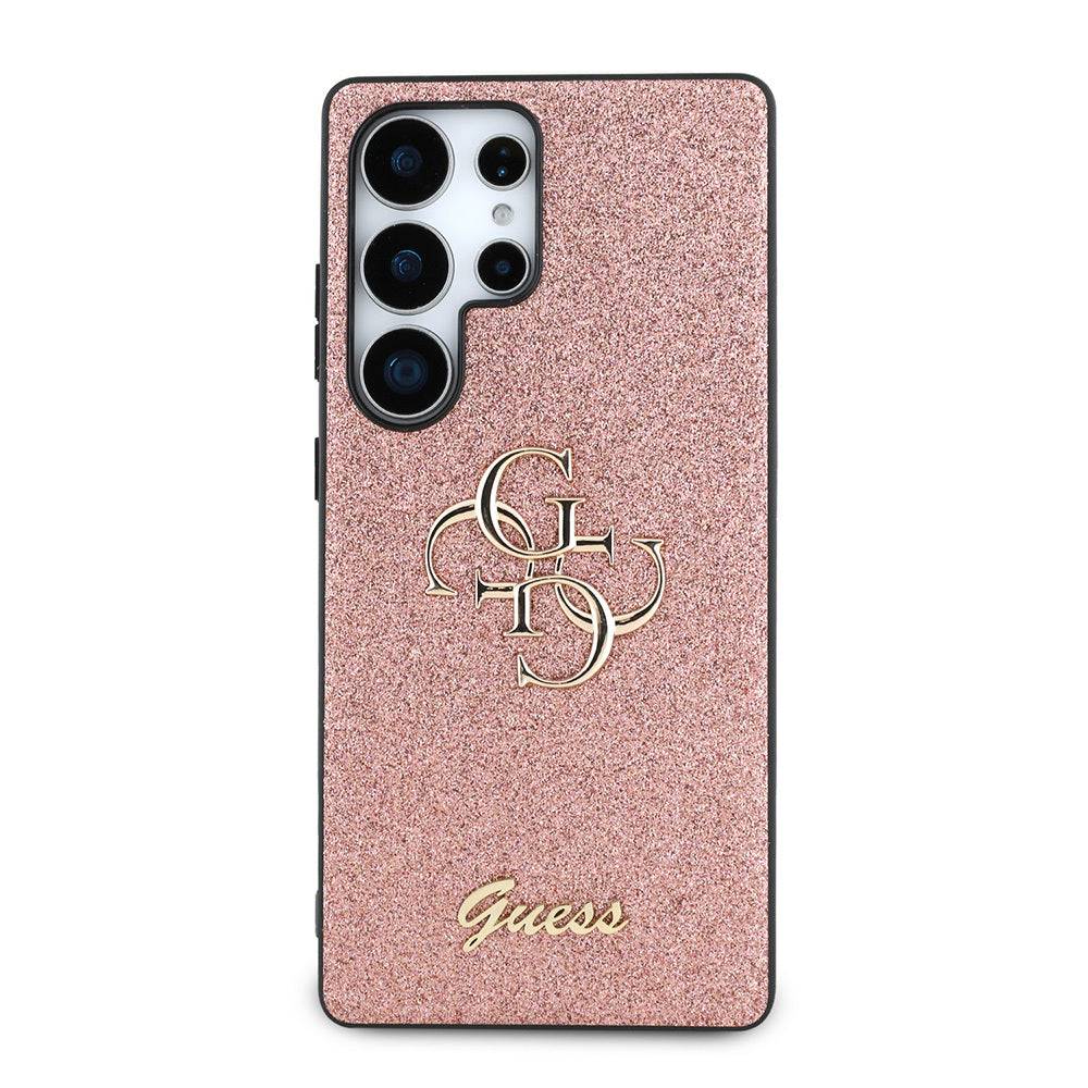 Guess Galaxy S25 Ultra Orjinal Lisanslı 4G Büyük Metal Logolu Glitter Kılıf
