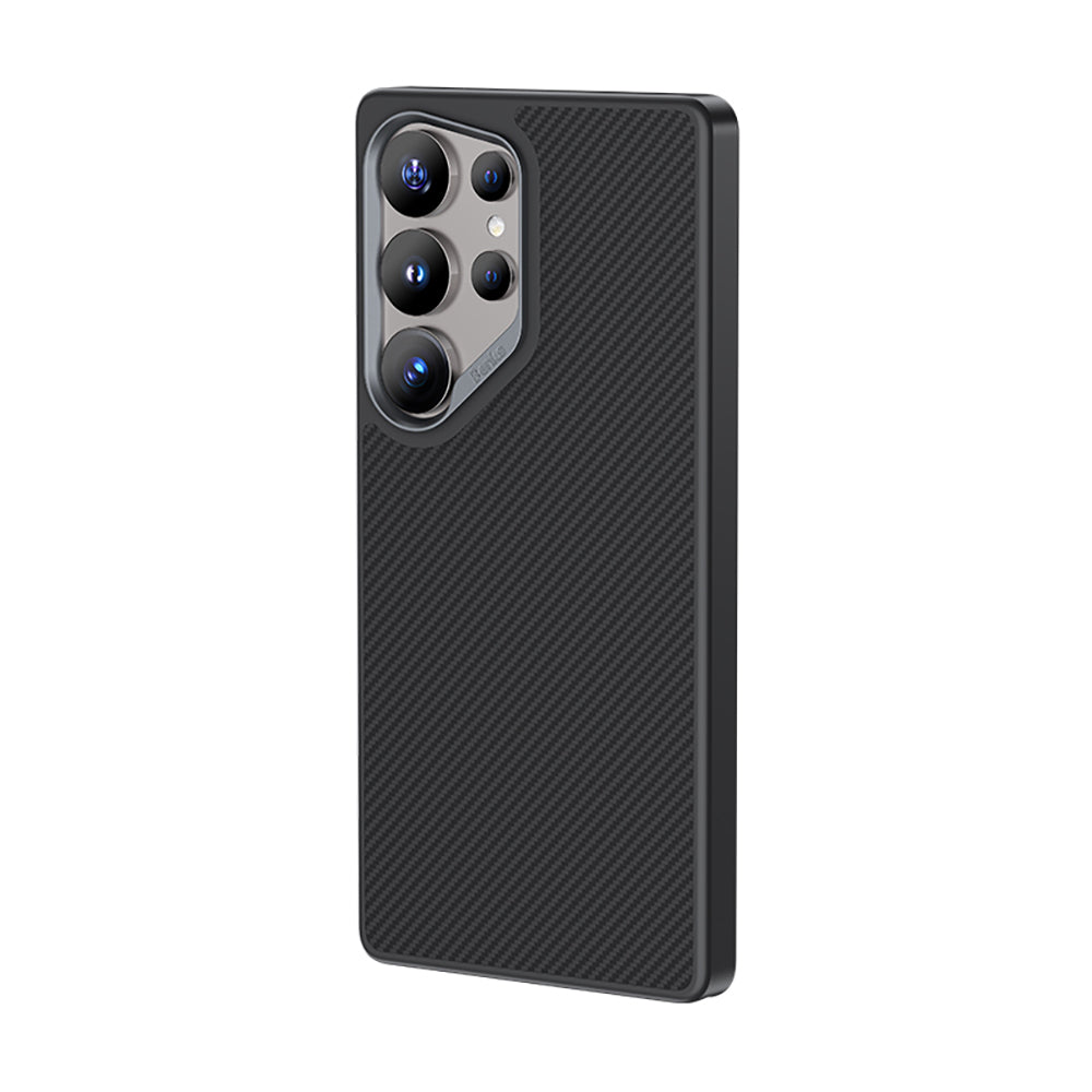 Benks Hybrid ArmorPro 600D Galaxy S25 Ultra Karbon Fiber M-safe Şarj Özellikli Kevlar Kılıf