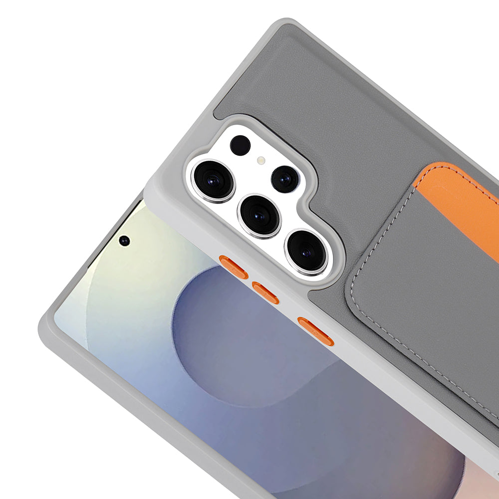 Cepax Galaxy S25 Ultra X-Kart Kartlıklı Silikon Telefon Kılıfı