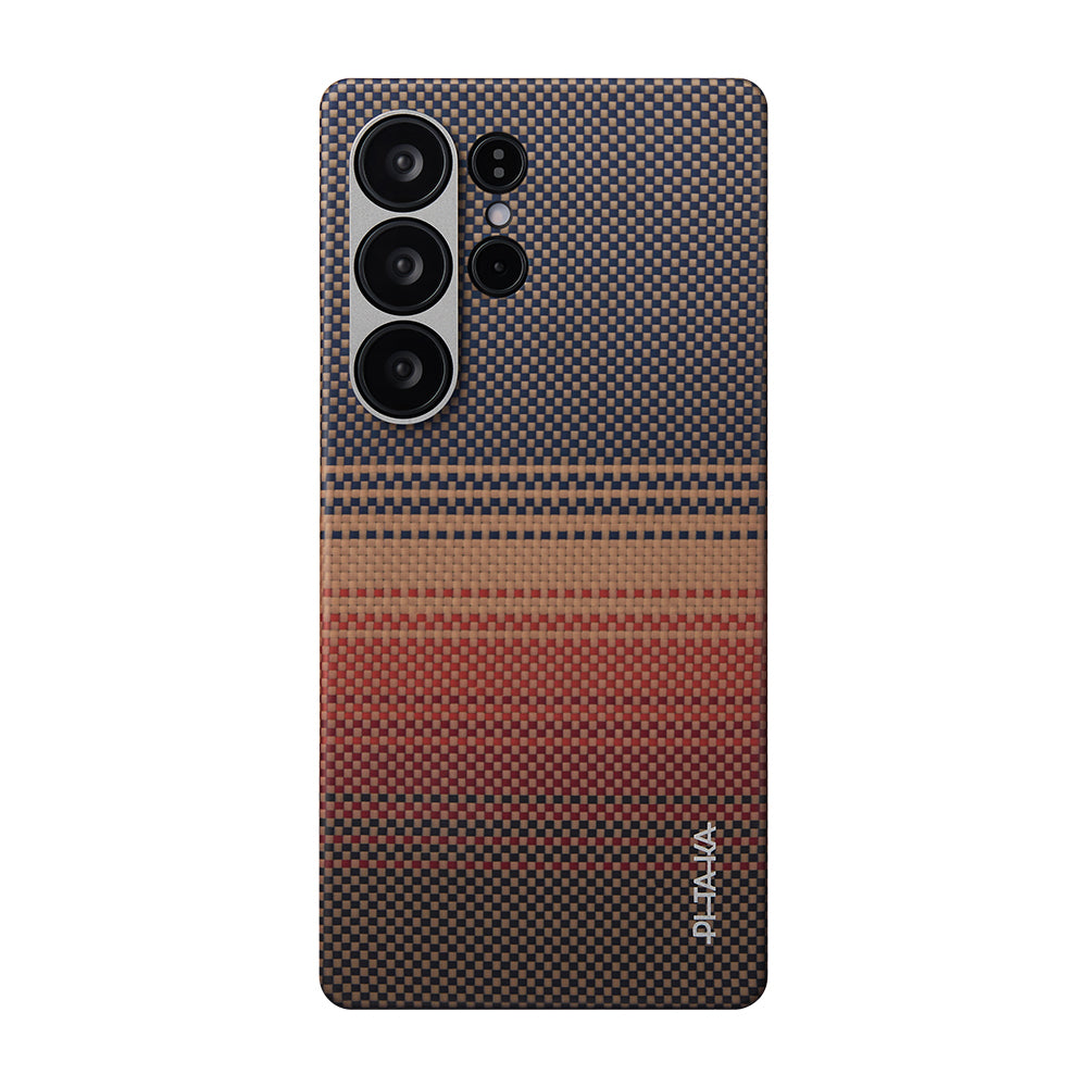 Pitaka Tactile Woven Sunset-Moonrise Serisi Galaxy S25 Ultra Magsafe Aramid Fiber Kılıf