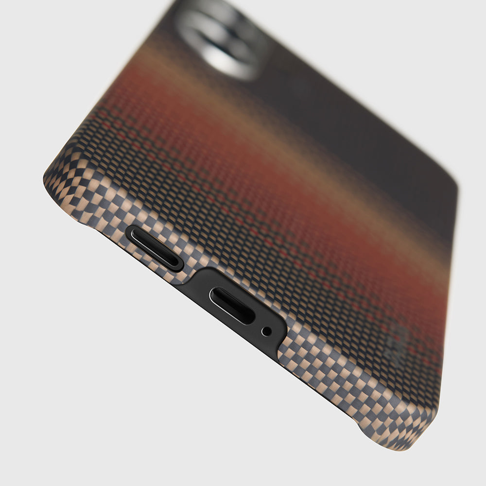 Pitaka Tactile Woven Sunset-Moonrise Serisi Galaxy S25 Ultra Magsafe Aramid Fiber Kılıf
