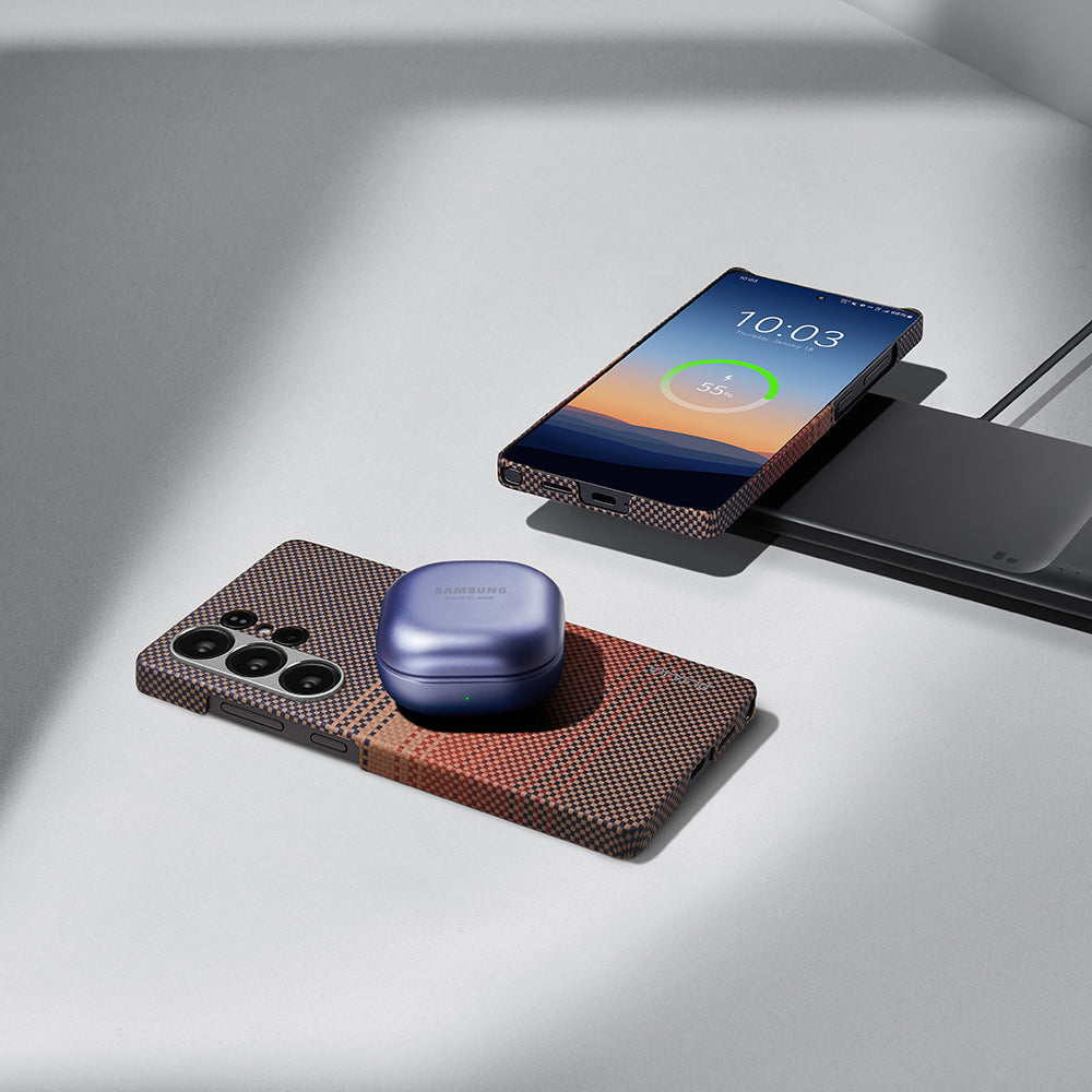 Pitaka Tactile Woven Sunset-Moonrise Serisi Galaxy S25 Ultra Magsafe Aramid Fiber Kılıf