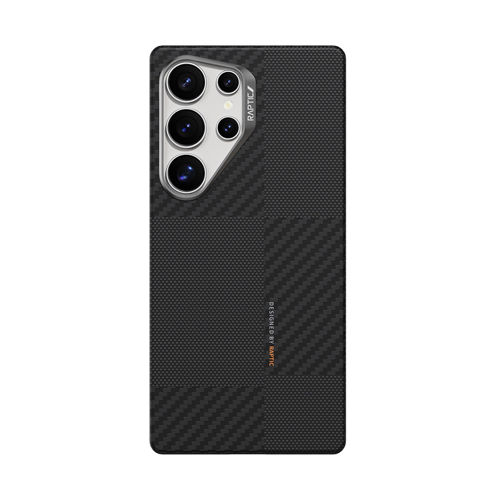 Raptic Aramid Fiber Croxx Mondrian Serisi Galaxy S25 Ultra Magsafe 600D Metal Kamera Çerçeveli Kılıf