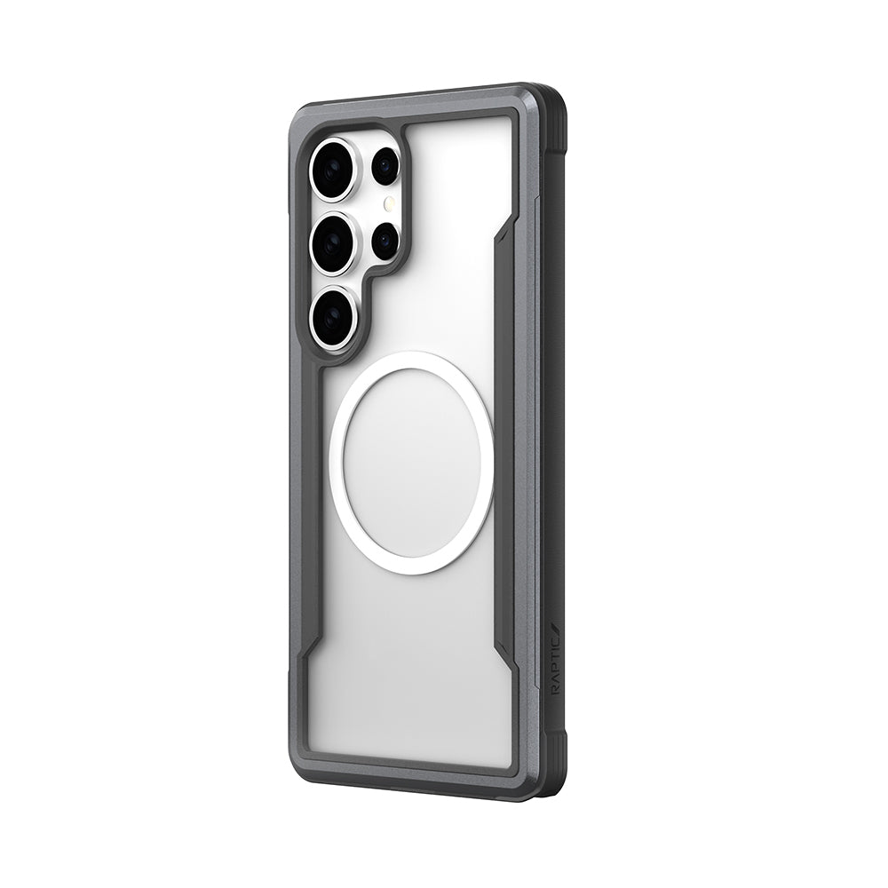 Raptic Shield Serisi Galaxy S25 Ultra Magsafe Şarj Özellikli Airbagli Şeffaf Arka Yüzey Kılıf