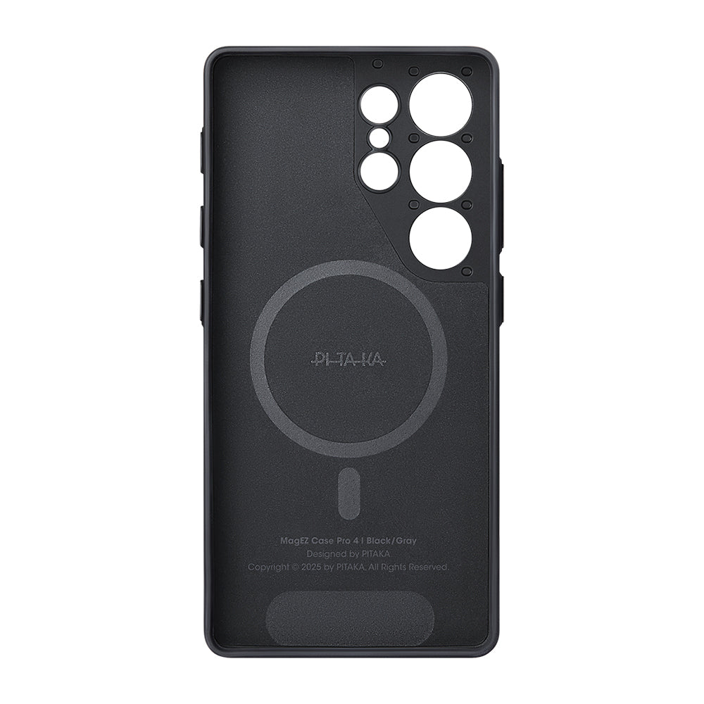 Pitaka PinButton Serisi Galaxy S25 Ultra M-safe Şarj Özellikli Aramid Fiber 3 Fonksiyon Butonlu Kılıf