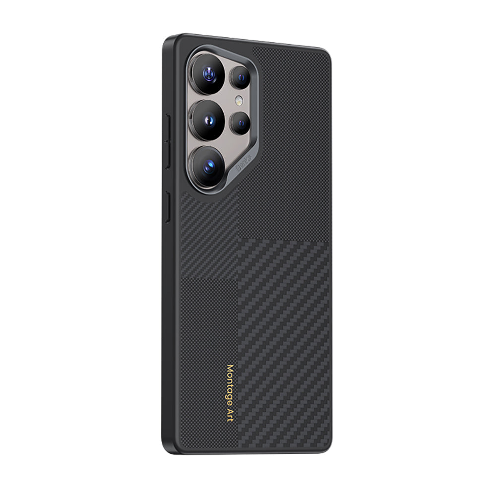 Benks Montage Hybrid ArmorPro Galaxy S25 Ultra M-safe Şarj Özellikli Karbon Fiber Kevlar Kılıf
