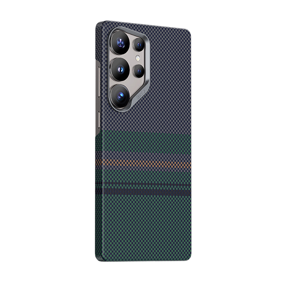 Benks Aurora ArmorAir Galaxy S25 Ultra M-safe Şarj Özellikli Karbon Fiber Tasarımlı Kevlar Kılıf