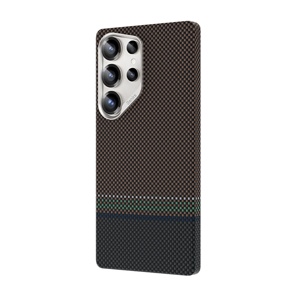 Benks Prestige ArmorAir Galaxy S25 Ultra Karbon Fiber Tasarımlı M-safe Kevlar Kılıf