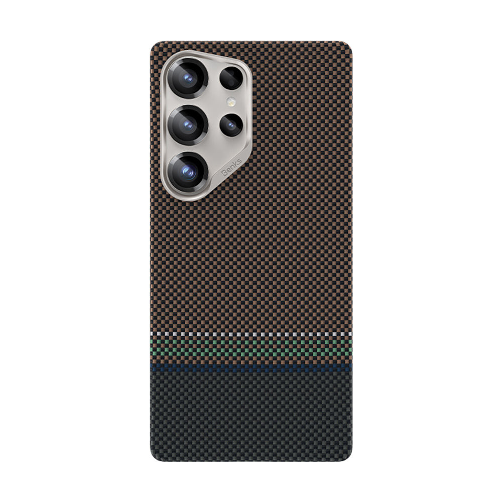 Benks Prestige ArmorAir Galaxy S25 Ultra Karbon Fiber Tasarımlı M-safe Kevlar Kılıf