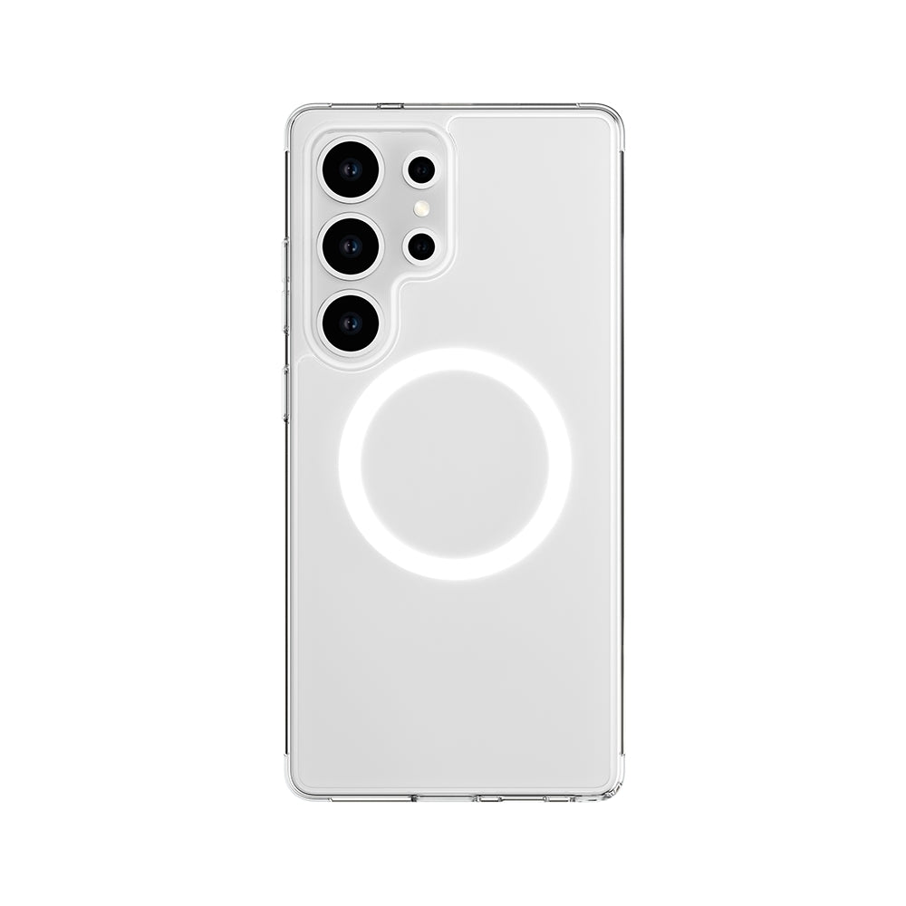 Raptic Crystal M-safe Serisi Galaxy S25 Ultra Magsafe Şarj Özellikli Şeffaf Kılıf