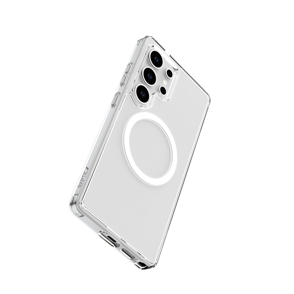 Raptic Crystal M-safe Serisi Galaxy S25 Ultra Magsafe Şarj Özellikli Şeffaf Kılıf