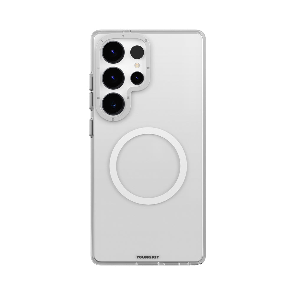Youngkit Crystal Shield Serisi Galaxy S25 Ultra Kılıf M-safe Şarj Özellikli Şeffaf Kılıf