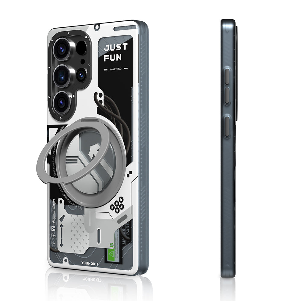 Youngkit 360° Standlı Starship Serisi Galaxy S25 Ultra Magsafe Telefon Kılıfı-1
