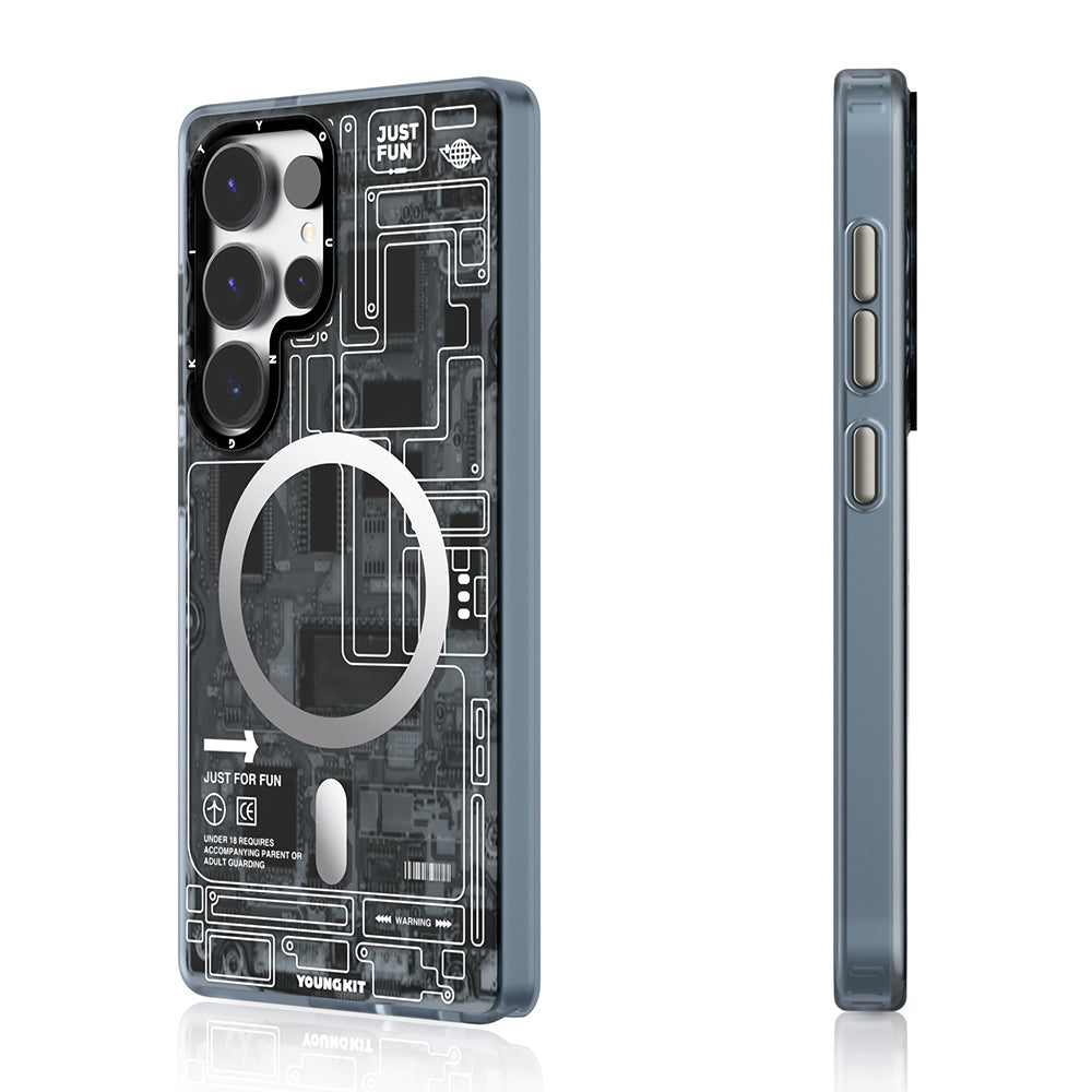YoungKit Technology Serisi Galaxy S25 Ultra Kılıf M-safe Şarj Özellikli Kılıf