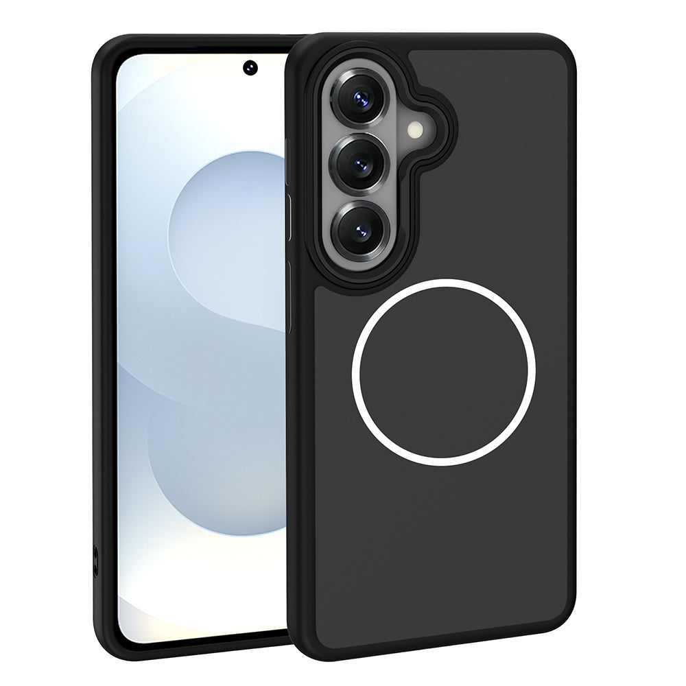 Cepax Sanremo Galaxy S26 M-Safe Şarj Özellikli Metal Kamera Çerçeveli Silikon Telefon Kılıfı