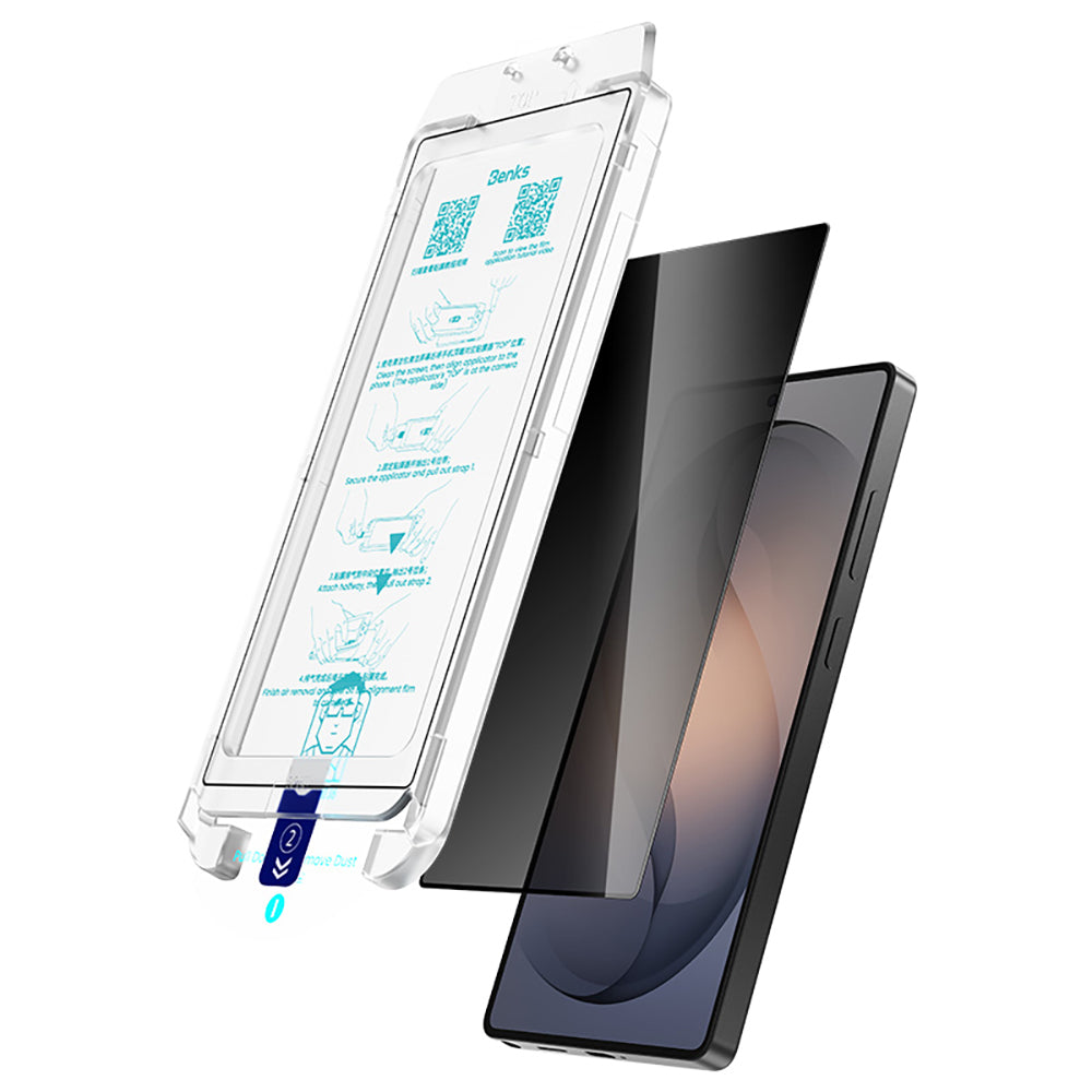 Benks Ultra Shield Galaxy S26 Plus Privacy Ekran Koruyucu + Kolay Uygulama Aparatlı