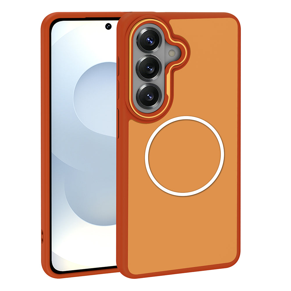 Cepax Sanremo Galaxy S26 Plus M-Safe Şarj Özellikli Metal Kamera Çerçeveli Silikon Kılıf