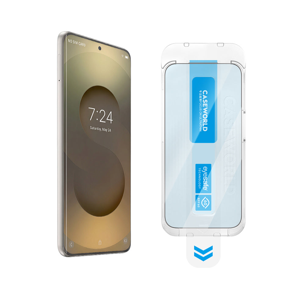 CaseWorld Applicator Serisi Galaxy S26 Ultra 2.5D Eyesafe Mavi Işık Teknolojili 0.25mm Temperli Cam Ekran Koruyucu+ Uygulama Aparatı