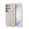 Guess Galaxy S26 Ultra Orjinal Lisanslı M-safe Şarj Özellikli Gold Metal Kamera Çerçeveli Taşlı Üçgen Logo 4G Desenli Kılıf