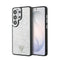 Guess Galaxy S26 Ultra Orjinal Lisanslı M-safe Şarj Özellikli Metal Kamera Çerçeveli Üçgen Logolu Glitter Kılıf