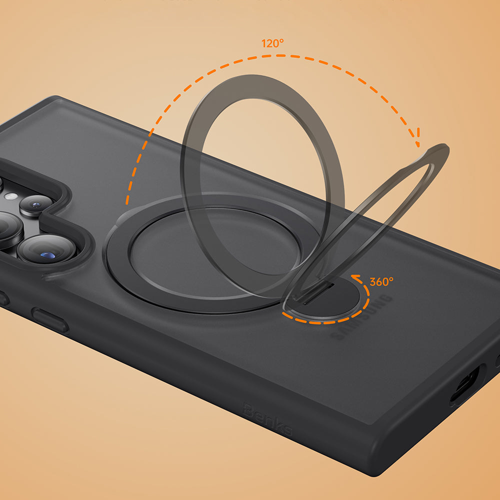 Benks Galaxy S26 Ultra M-safe Şarj Özellikli Standlı Mist Protective Telefon Kılıfı