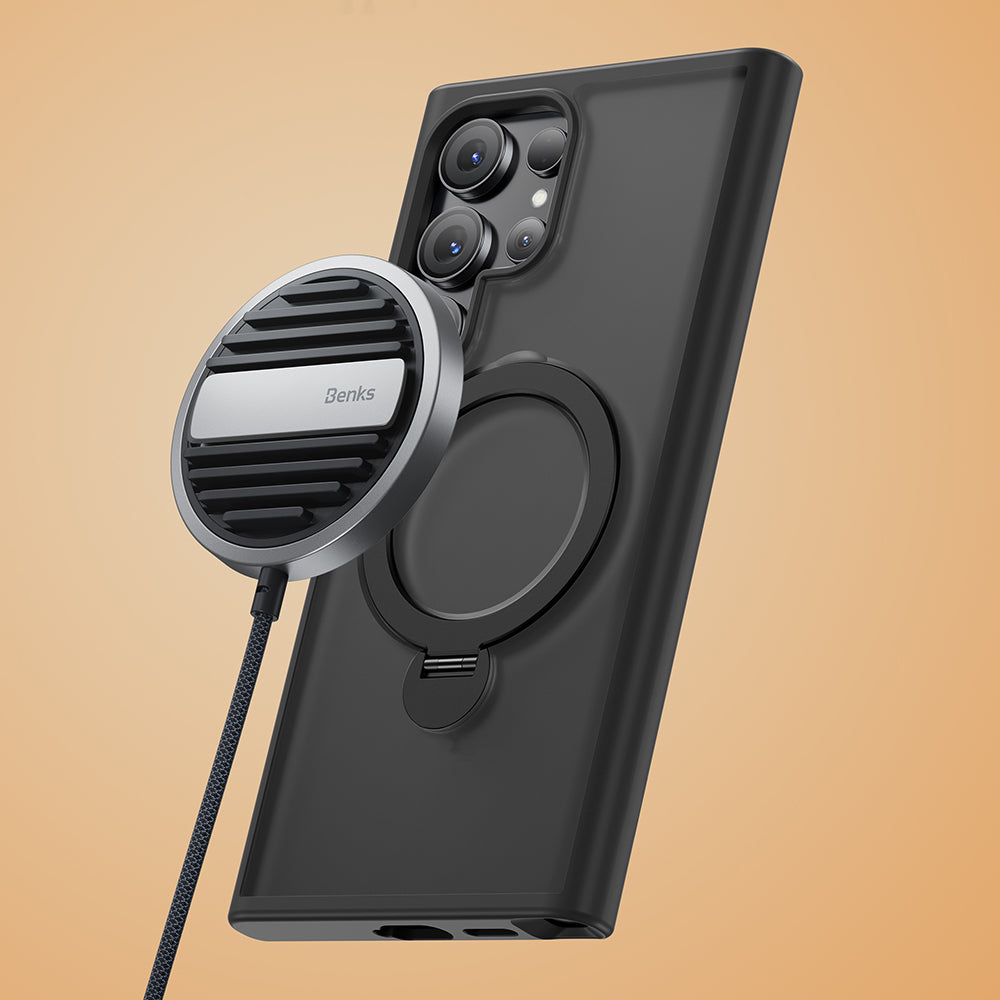 Benks Galaxy S26 Ultra M-safe Şarj Özellikli Standlı Mist Protective Telefon Kılıfı