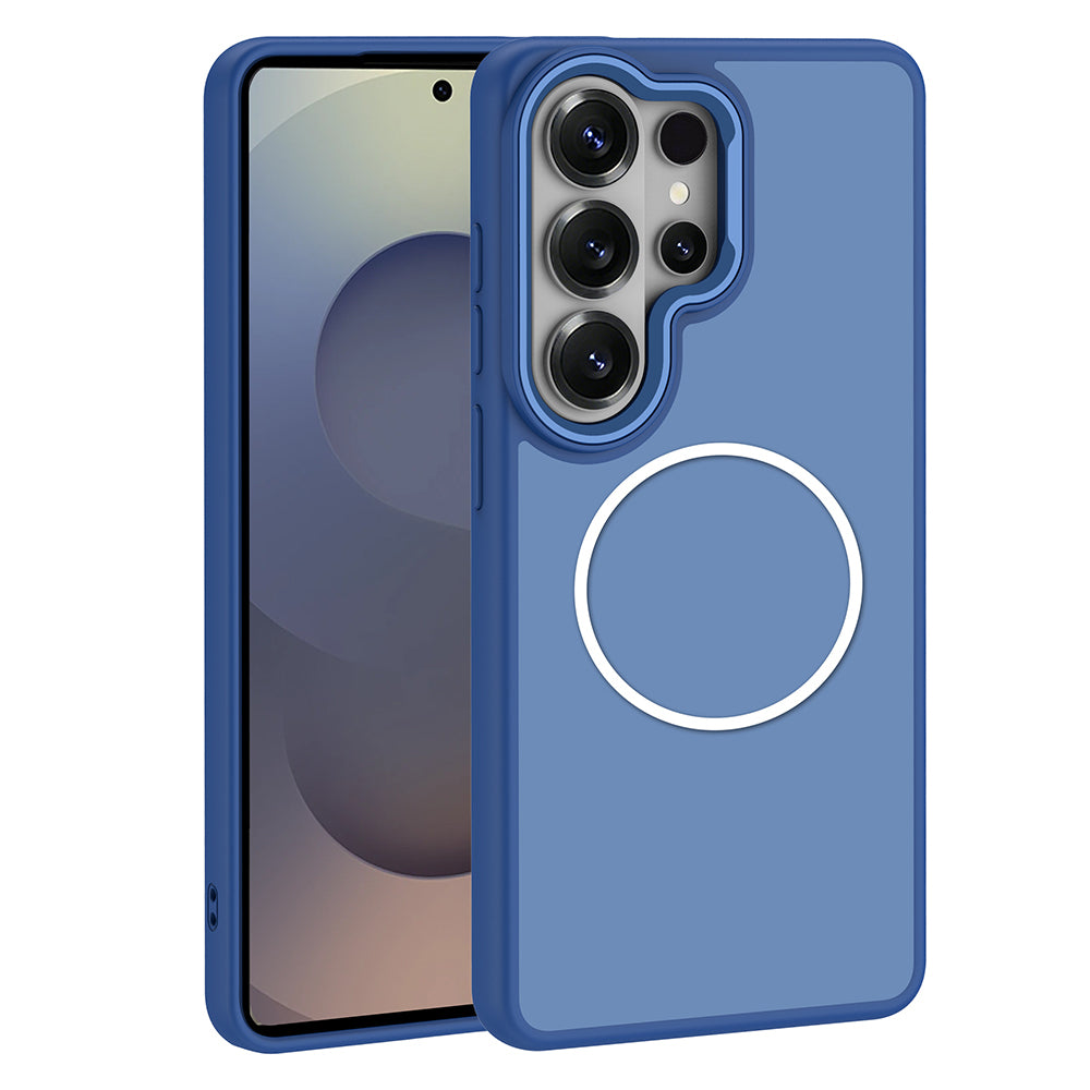Cepax Sanremo Galaxy S26 Ultra M-Safe Şarj Özellikli Metal Kamera Çerçeveli Silikon Kılıf