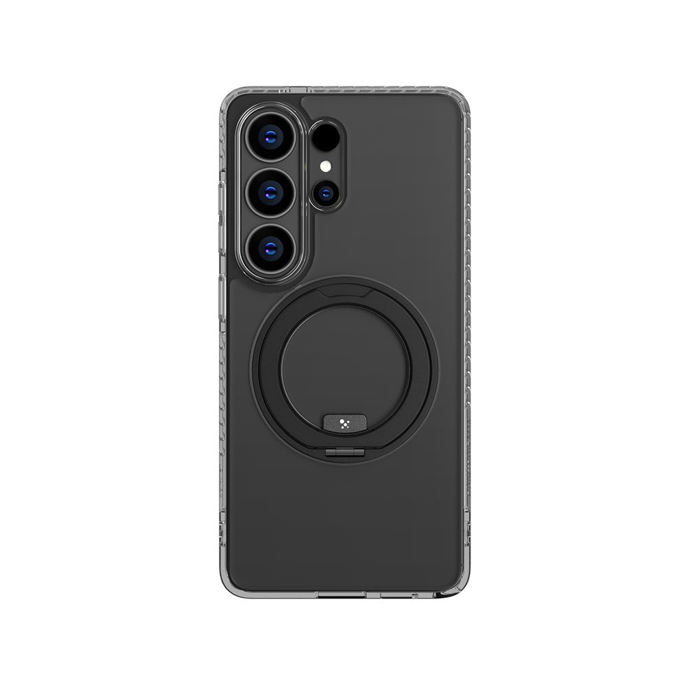 Amazingthing Titan MagSpin Serisi Galaxy S26 Ultra M-safe Şarj Özellikli Şeffaf 360 Derece Standlı Kılıf