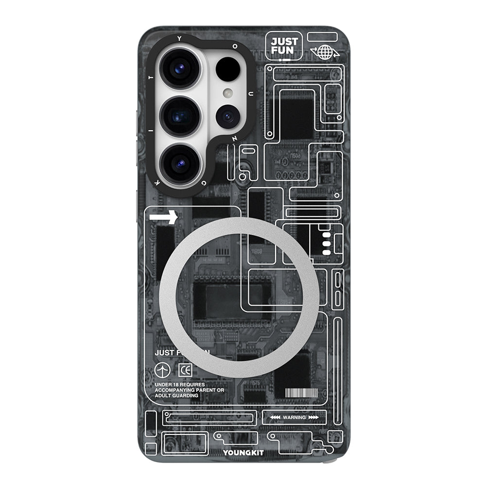 Youngkit Galaxy S26 Ultra M-safe Şarj Özellikli 360 Derece Standlı Technology Serisi Kılıf