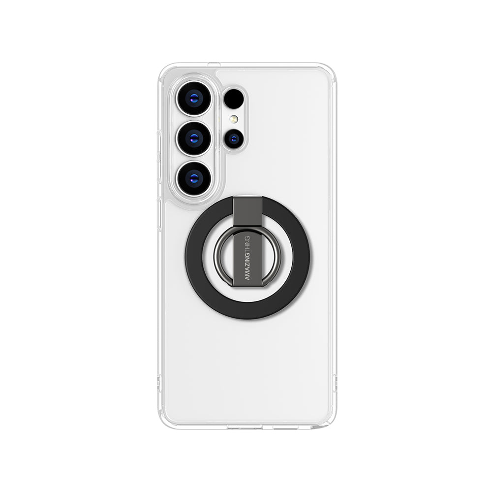 Amazingthing Minimal Grip Serisi Galaxy S26 Ultra M-safe Şarj Özellikli Yüzük Standlı Kılıf