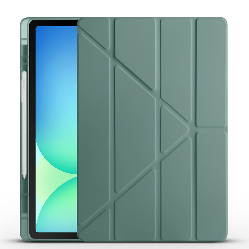 Cepax Galaxy Tab S10 FE Plus Tri Folding Kalem Bölmeli Standlı Kılıf