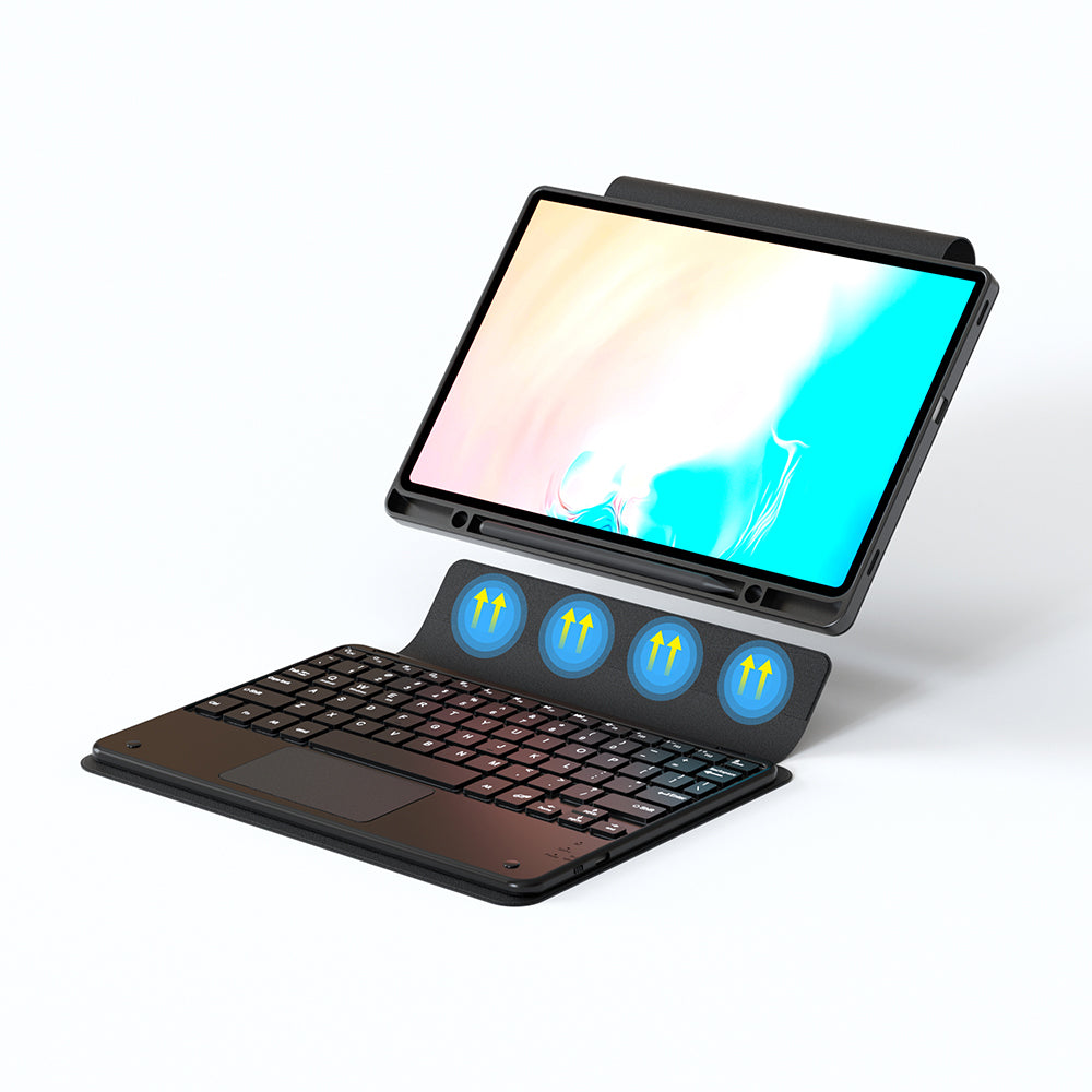 Cepax Border Keyboard Galaxy Tab S10 FE Plus Bluetooh Bağlantılı Standlı Klavyeli Tablet Kılıfı