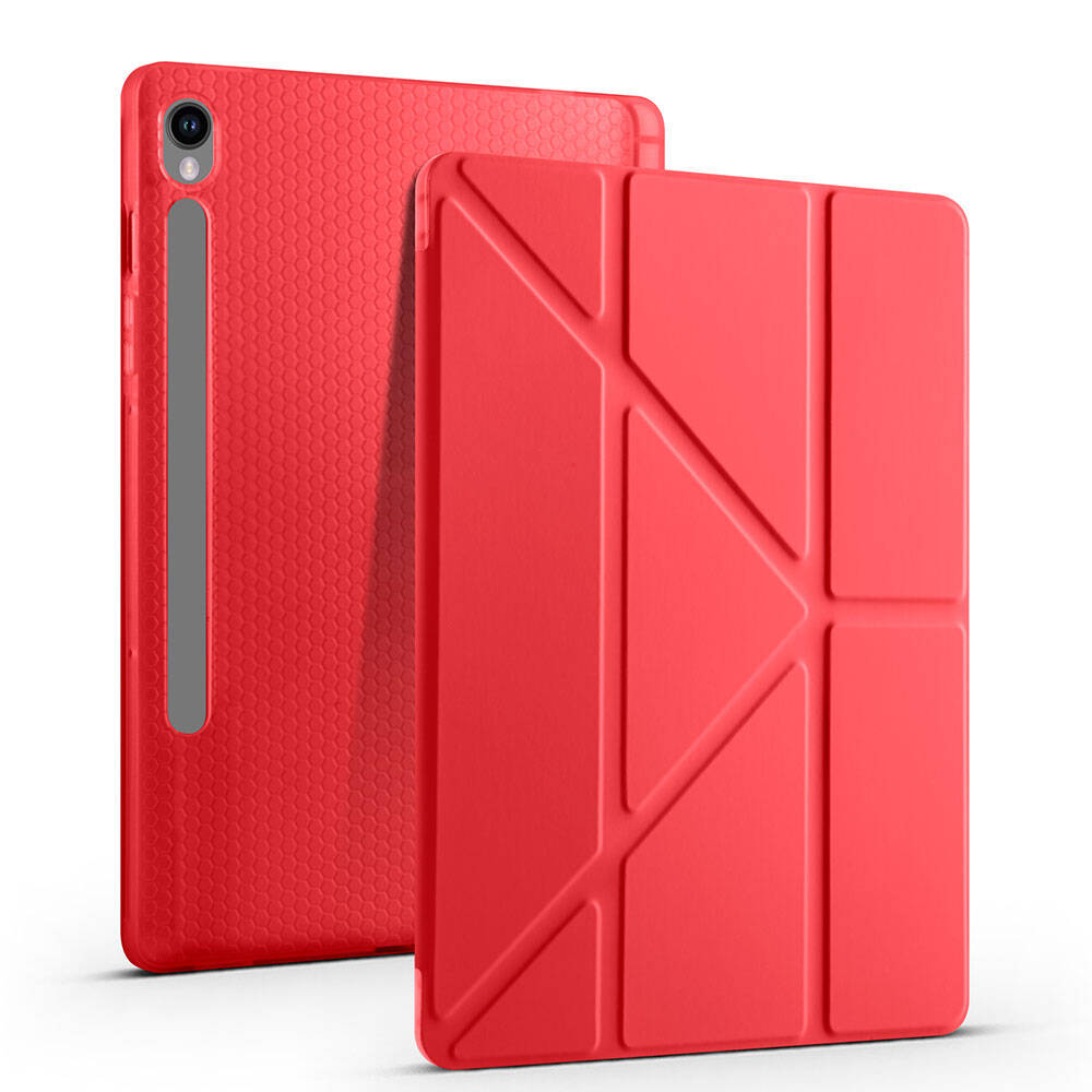 Cepax Foldable Galaxy Tab S9 Kalem Bölmeli Standlı Tablet Kılıfı - 1