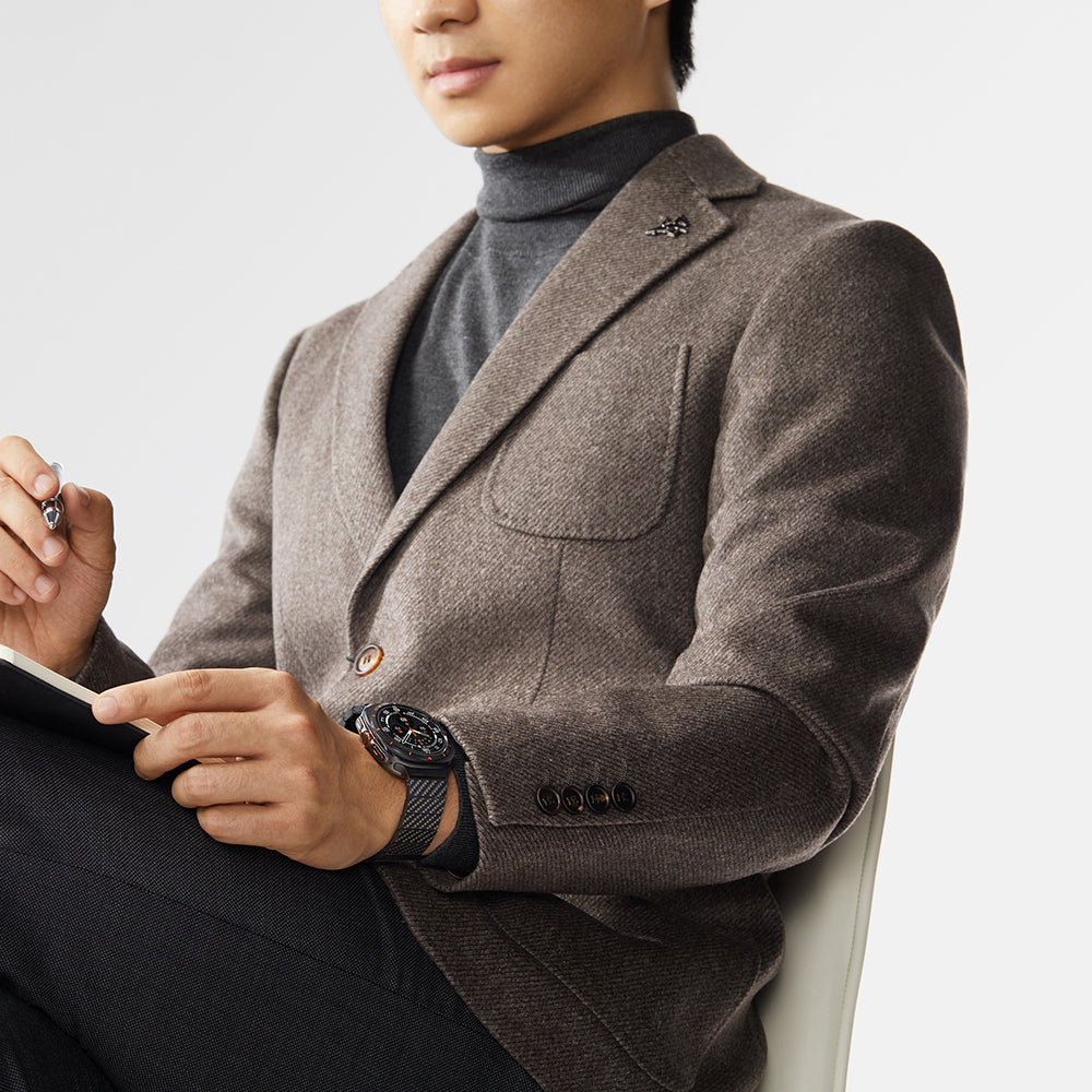 Pitaka Modern Serisi Samsung Galaxy Watch Ultra 47mm Karbon Fiber Black-Grey Twill Kordon