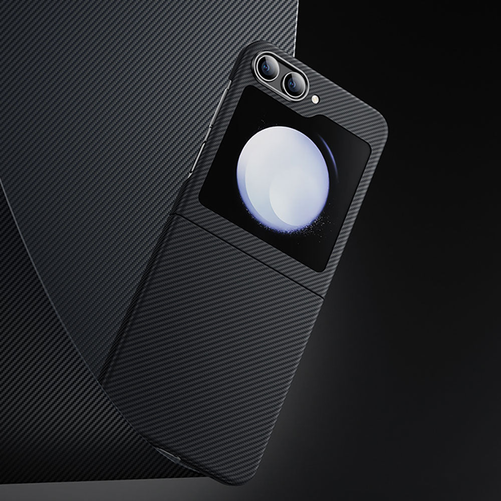 Benks Essential ArmorAir 600D Galaxy Z Flip 5 Kılıf Karbon Fiber Kevlar Kılıf