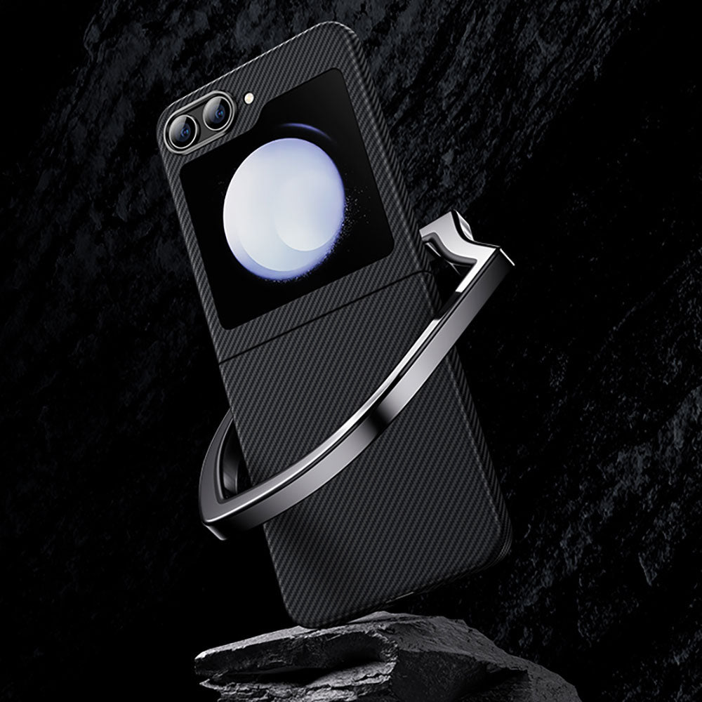 Benks Essential ArmorAir 600D Galaxy Z Flip 5 Kılıf Karbon Fiber Kevlar Kılıf