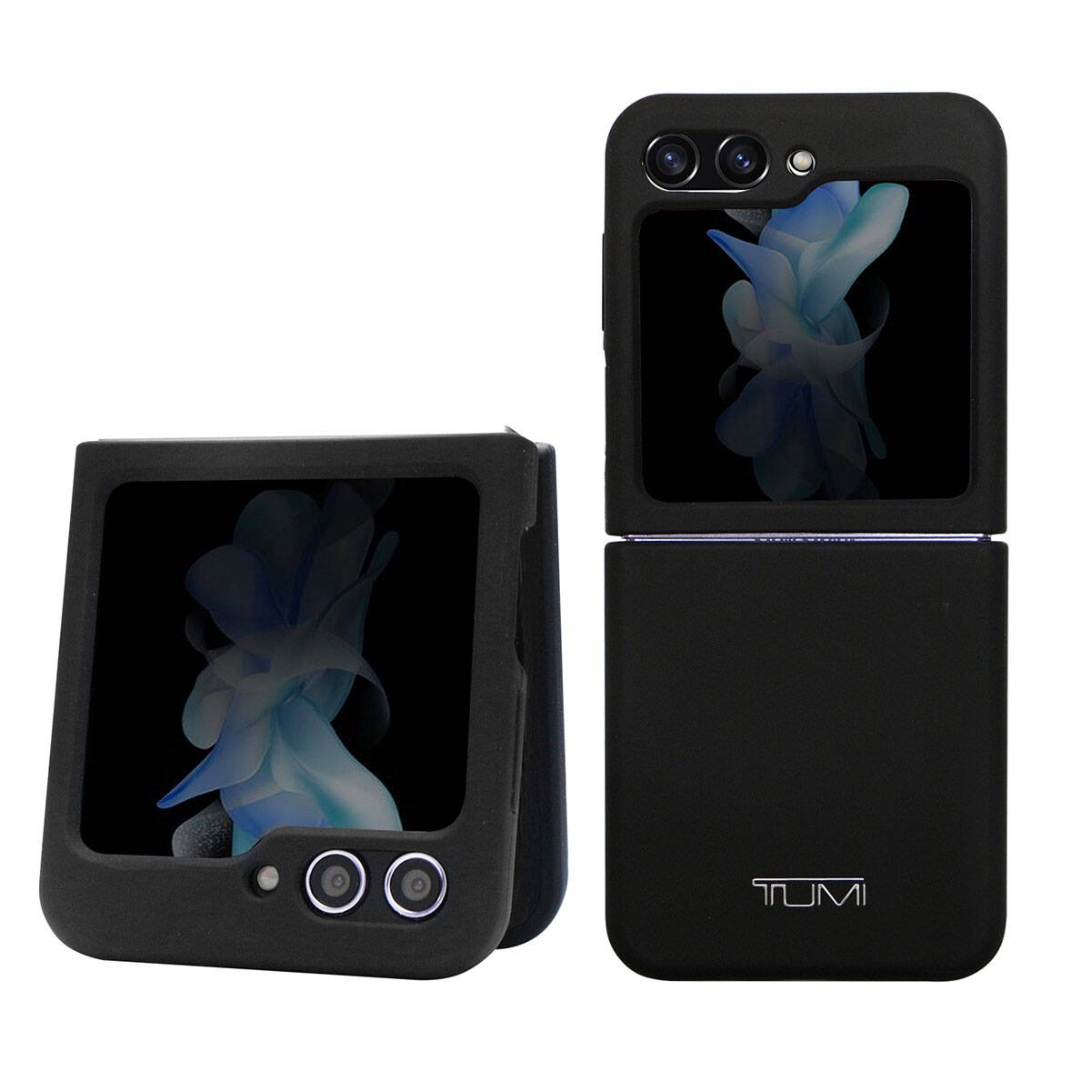 TUMI Liquid Galaxy Z Flip 5 Silikon Metal Logo Dizayn Orjinal Lisanslı Kılıf