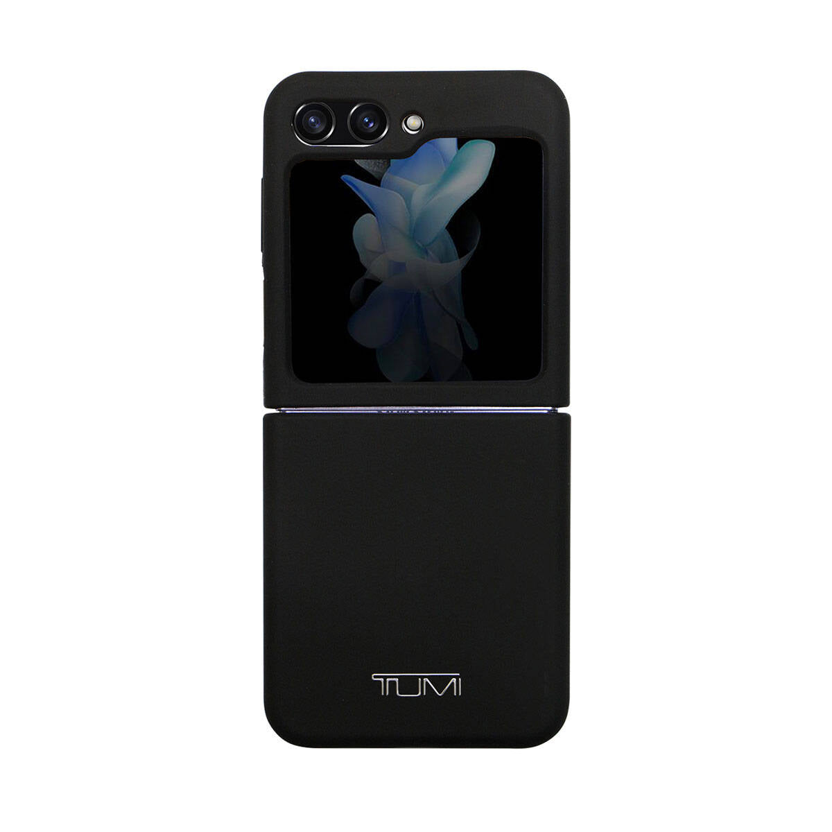 TUMI Liquid Galaxy Z Flip 5 Silikon Metal Logo Dizayn Orjinal Lisanslı Kılıf