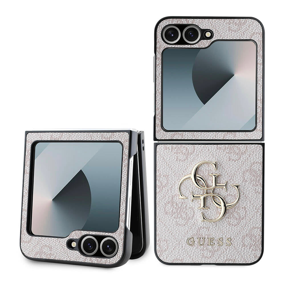Guess Galaxy Z Flip 6 Orjinal Lisanslı Leather Metal Logo Telefon Kılıfı - 1