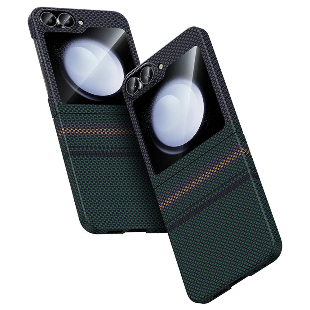 Benks Aurora ArmorAir Galaxy Z Flip 6 Karbon Fiber Tasarımlı Kevlar Kılıf