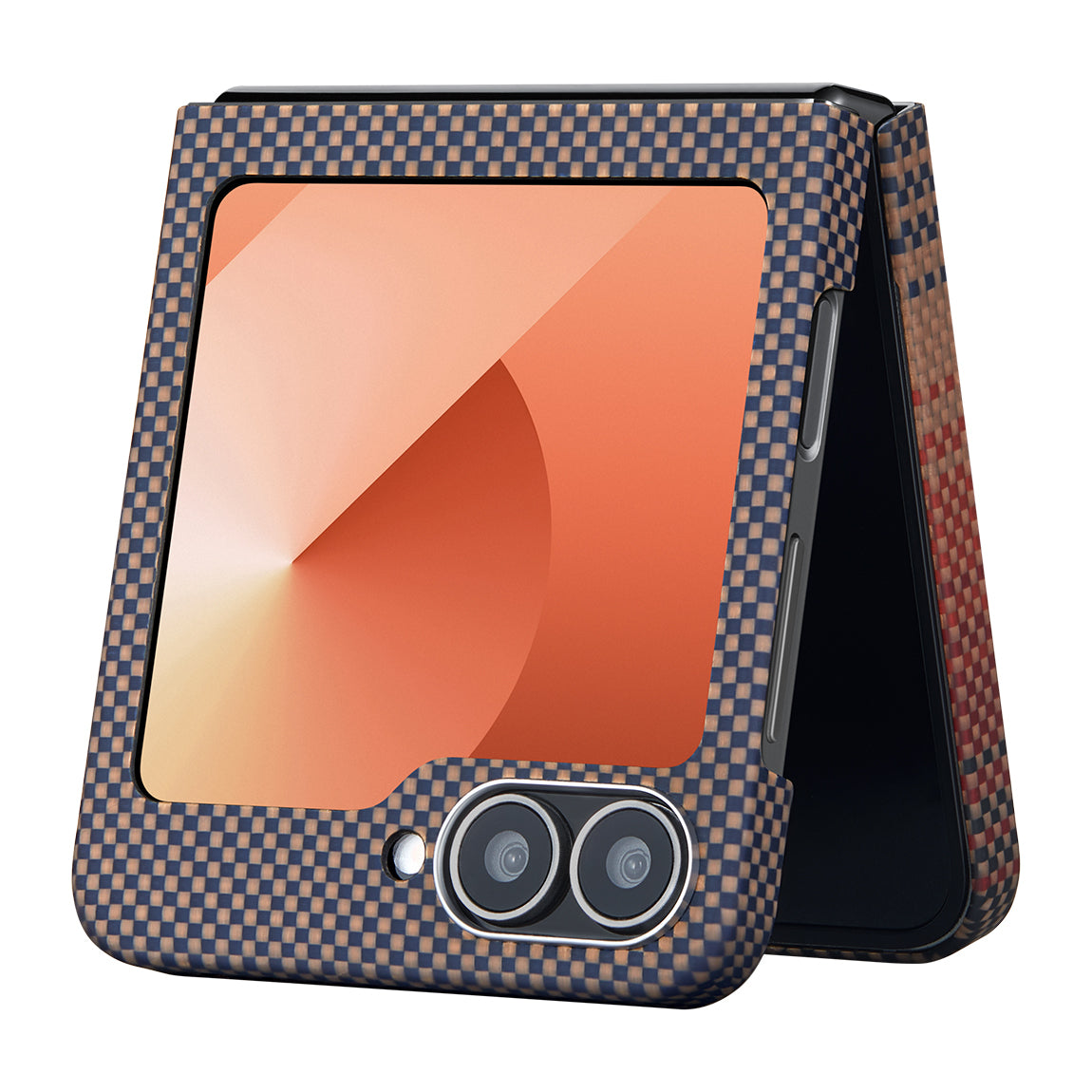 Pitaka Tactile Woven Sunset-Moonrise Serisi Galaxy Z Flip 6 M-safe Şarj Özellikli Aramid Fiber Sunset Kılıf