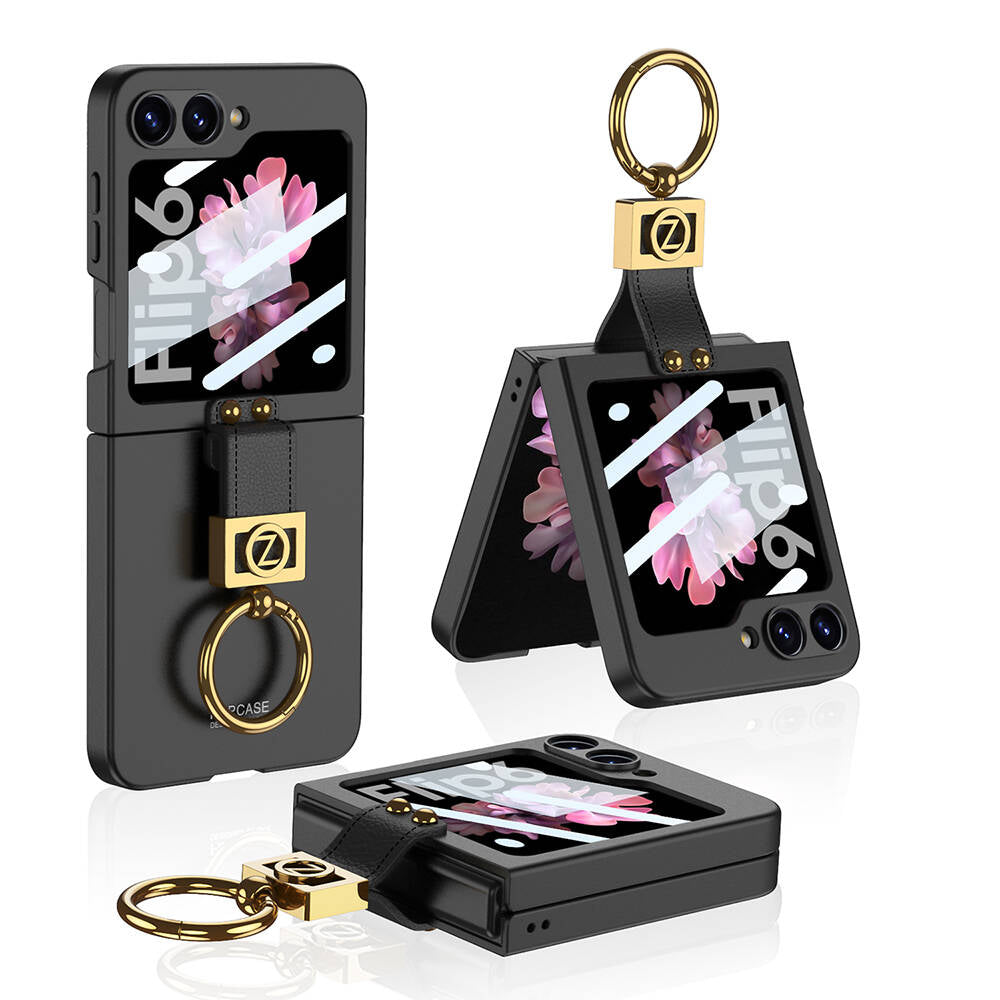 Cepax Galaxy Z Flip 6 Z Harfli Yüzüklü Kıpta Kılıf