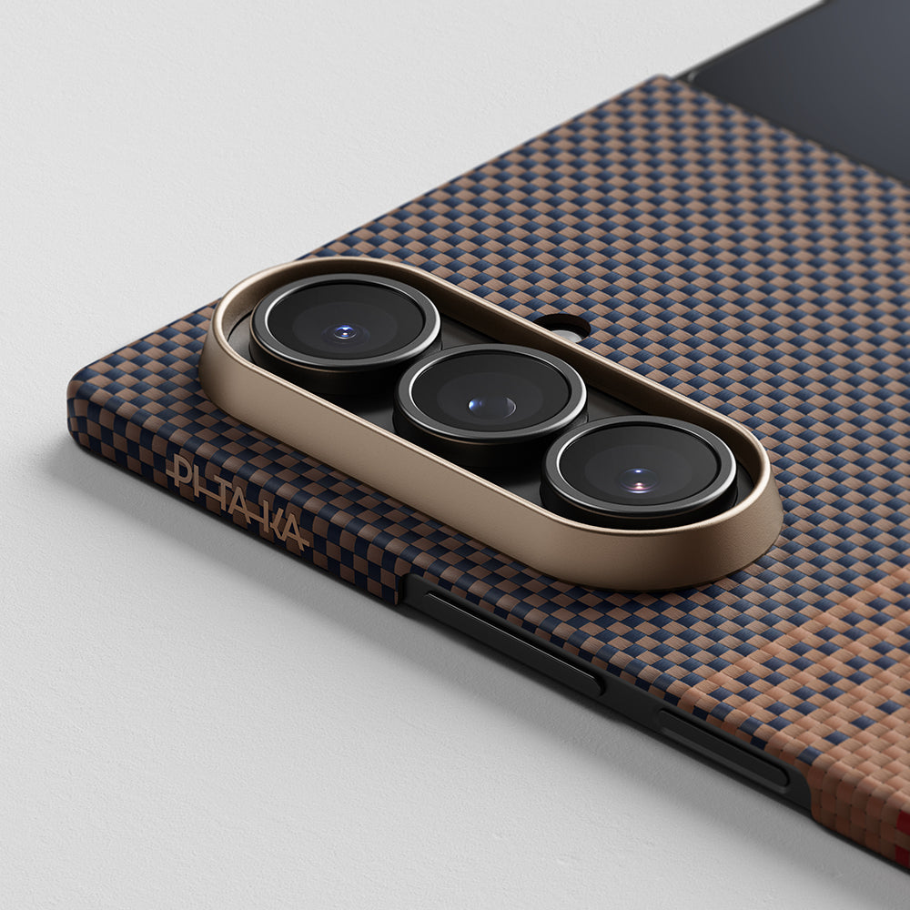 Pitaka Tactile Woven Sunset-Moonrise Serisi Galaxy Z Flip 7 M-safe Aramid Fiber Telefon Kılıfı
