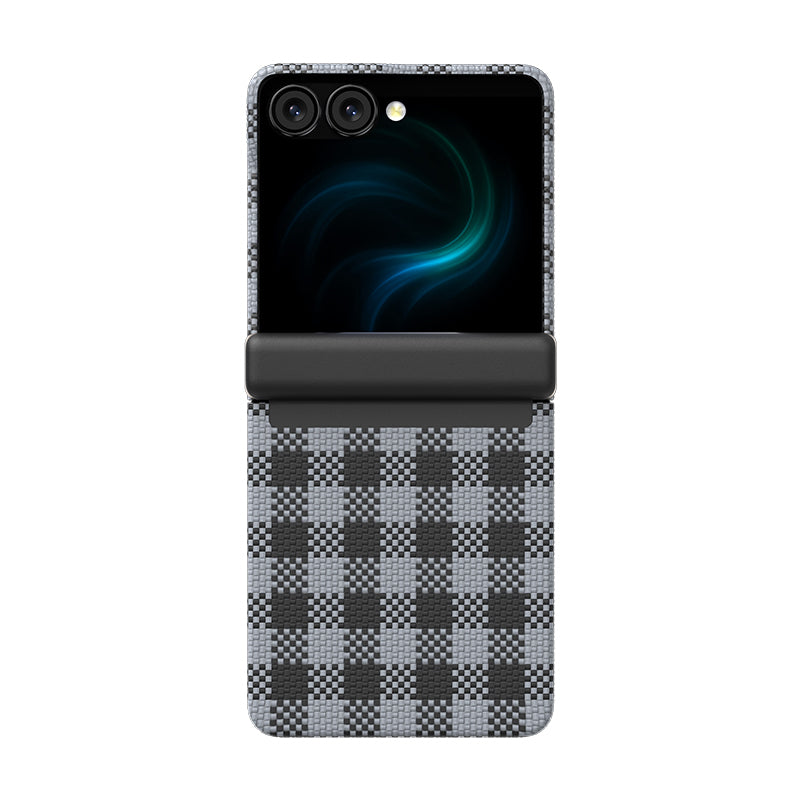 Benks ArmorAir ArmorVichy Galaxy Z Flip 7 M-safe Ekose Tasarımlı Kevlar Telefon Kılıfı