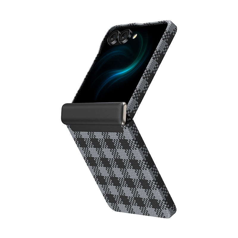 Benks ArmorAir ArmorVichy Galaxy Z Flip 7 M-safe Ekose Tasarımlı Kevlar Kılıf