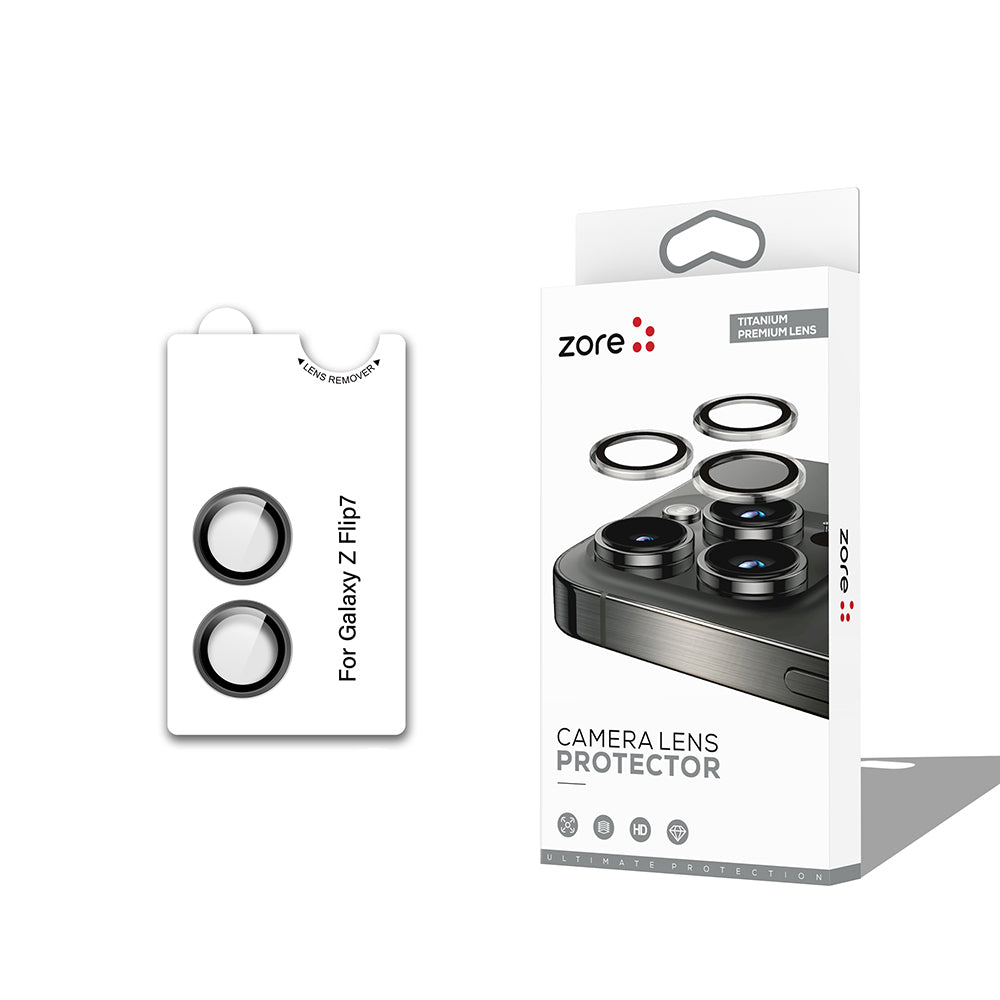 Cepax Galaxy Z Flip 7 CL-12 Premium Safir Parmak İzi Bırakmayan Anti-Reflective Kamera Lens Koruyucu