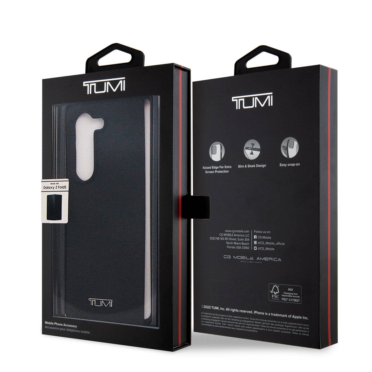 TUMI Liquid Galaxy Z Fold 5 Silikon Metal Logo Dizayn Orjinal Lisanslı Kılıf